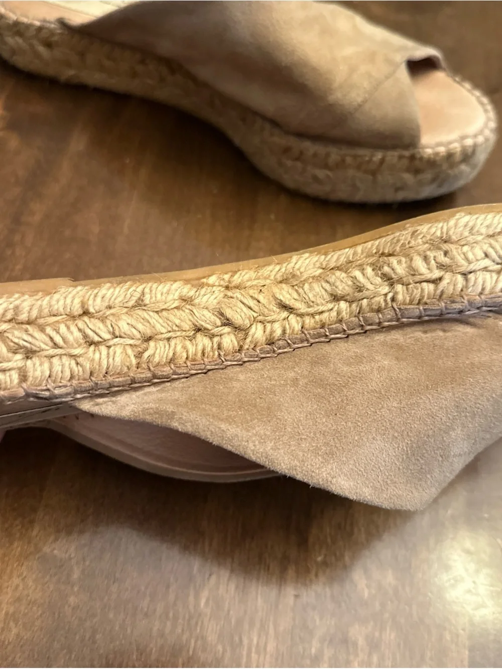 Gaimo Crossover Espadrille Leather Upper Rubber Sole Shoes Size 8 Made In Spain